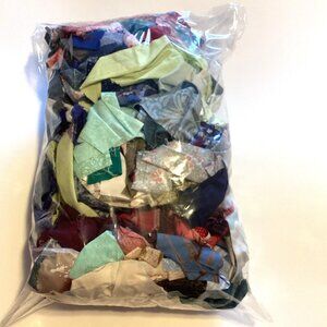Bag of Small Fabric Scraps For Crumb Quilting or Stuffing Animals Sewing Craft